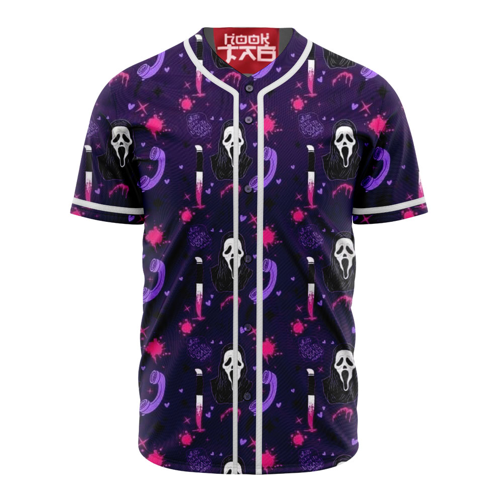 Ghostface Baseball Jersey, Scream Baseball Jersey, Halloween Baseball Jersey