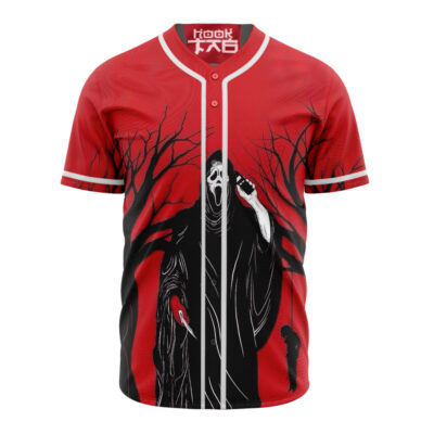 Ghostface Baseball Jersey, Scream Baseball Jersey, Halloween Baseball Jersey