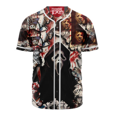 Ghostface Baseball Jersey, Scream Baseball Jersey, Halloween Baseball Jersey