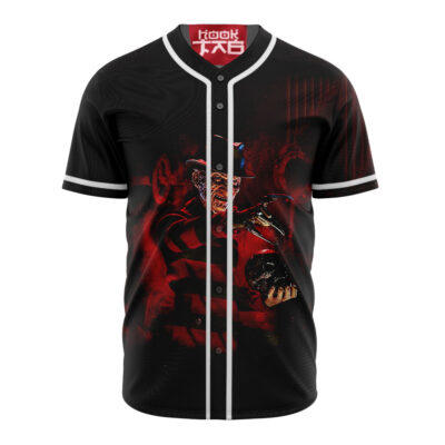 Freddy Krueger Baseball Jersey, A Nightmare on Elm Street Baseball Jersey, Halloween Baseball Jersey