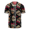 Skull And Bones Baseball Jersey, Halloween Baseball Jersey