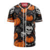 Skull And Bones Baseball Jersey, Halloween Baseball Jersey