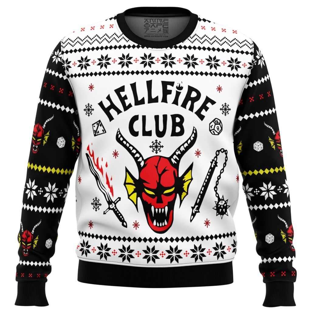 HellFire Club Stranger Things Ugly Christmas Sweater