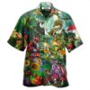 Hippie Magic World Mushrooms Dragon - Hawaiian Shirt