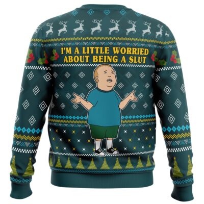 I'm a Little Worried King Of The Hill Ugly Christmas Sweater