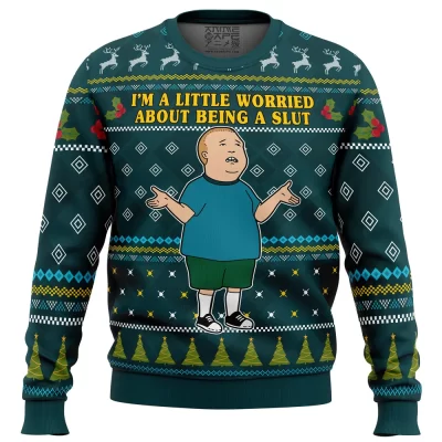 I'm a Little Worried King Of The Hill Ugly Christmas Sweater