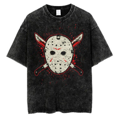 Jason Voorhees Sublimated Faux T-shirt, Friday the 13th, Halloween T-shirt