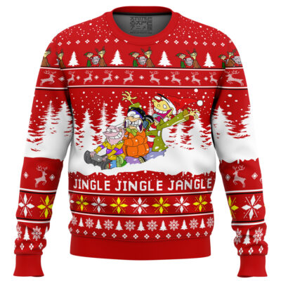 Jingle Jingle Jangle Ed Edd n Eddy Ugly Christmas Sweater