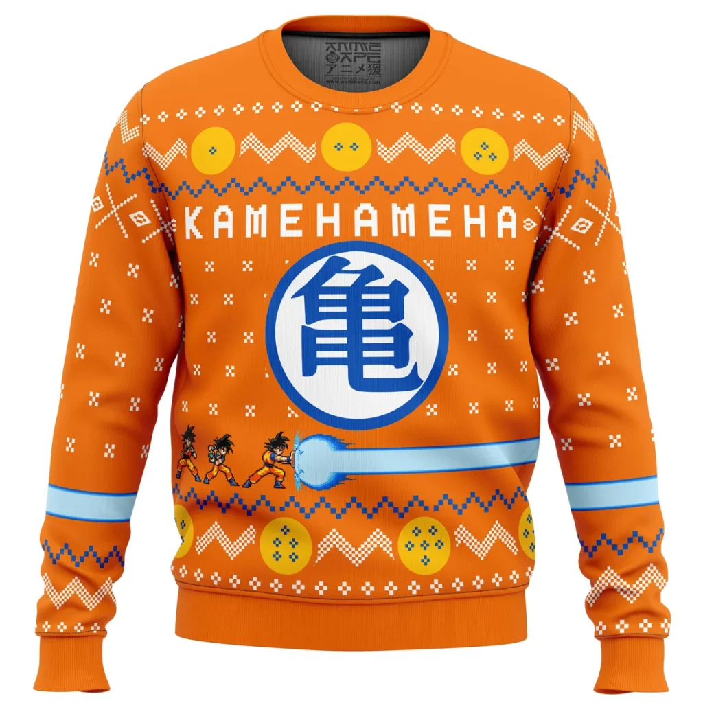 DBZ Kamehameha Ugly Christmas Sweater