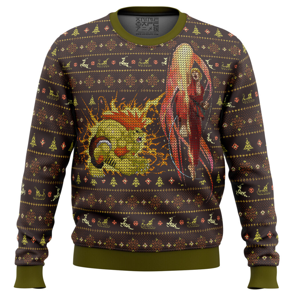 Street Fighter Ken Vs. Blanka Ugly Christmas Sweater