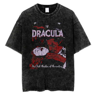 Ladies Purple & Dracula T-shirt, Dracula T-Shirt, Halloween T-shirt