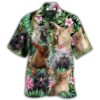 Lykoi Cat Love Beautiful Flower - Hawaiian Shirt