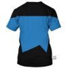 Star Trek The Next Generation Blue Cosplay Costumes, Costume T-shirt