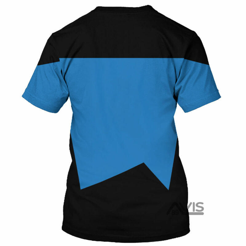 Star Trek The Next Generation Blue Cosplay Costumes, Costume T-shirt