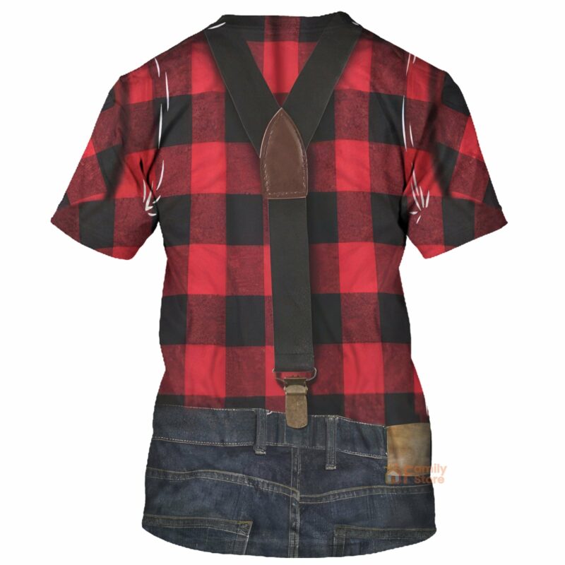 Halloween Lumberjack All Over Printed T-shirt, Costume T-shirt