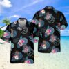 Volleyball Tropical Black Aloha Hawaiian Shirts For Men & Women