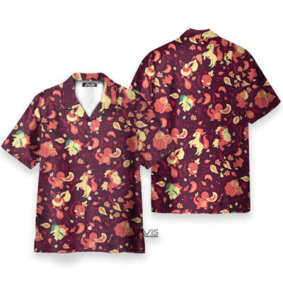 Fire Pokemon Pattern - Hawaiian Shirt