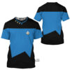 Star Trek The Next Generation Blue Cosplay Costumes, Costume T-shirt