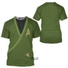 Star Trek Captain Pike Green T-shirt, Costume T-shirt