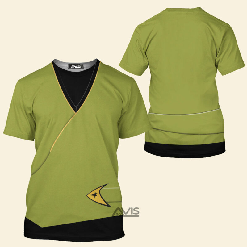 Star Trek TOS Kirk Green Tunic T-shirt, Costume T-shirt