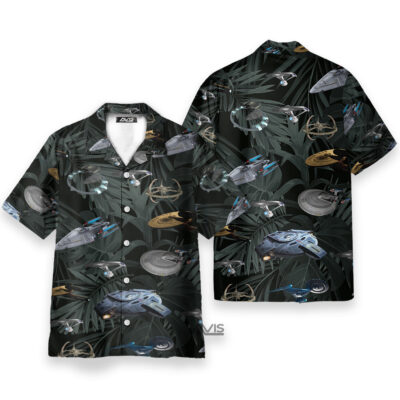 Star Trek Space Ships - Hawaiian Shirt