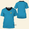 Star Trek The Original Series Spock Blue T-shirt, Costume T-shirt