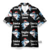 Christmas Blue Shark Santa Jaws- Hawaiian Shirt