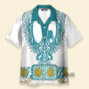 Elvis Turquoise Phoenix Costume - Hawaiian Shirt ELHS40