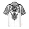 Viking Warrior Blood Black And White Hawaiian Shirt