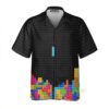 Funny Tetris Falls Rainbow Printing Hawaiian Shirt