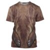 Halloween Brown Bear All Over Adult T-shirt, Costume T-shirt