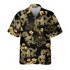 Black Gold Oriental Dragon Hawaiian Shirt