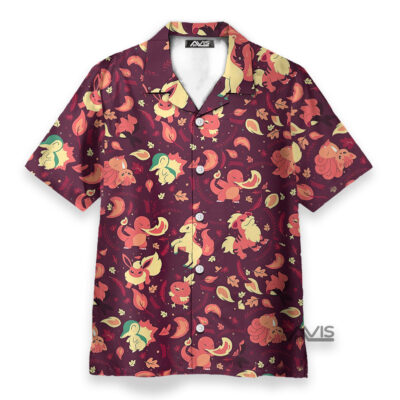 Fire Pokemon Pattern - Hawaiian Shirt