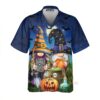 Halloween Gnome Chest Pocket Short Sleeve Hawaiian Shirt