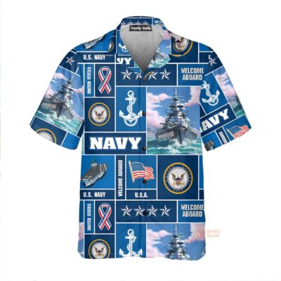 Veteran Soldier US Navy Welcome To Aboard Hawaiian Shirt