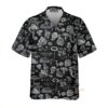 Black And White Casual Mushroom Hawaiian Shirt - For Men & Women