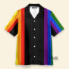 LGBT Stripes Button Down Tropical - Hawaiian Shirt