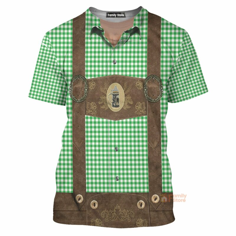 Halloween Oktoberfest Lederhosen Cosplay Costumes- T-shirt For Men