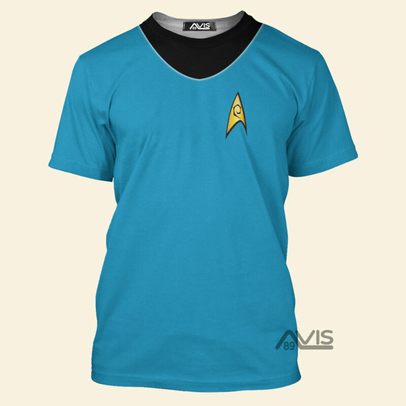 Star Trek The Original Series Spock Blue T-shirt, Costume T-shirt