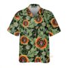 Floral And Leaves Fire Dept Logo Firefighter Shirt For Men