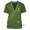 Star Trek Captain Pike Green T-shirt, Costume T-shirt