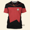 Star Trek Picard The Next Generation Red T-shirt, Costume T-shirt