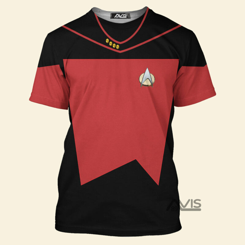 Star Trek Picard The Next Generation Red T-shirt, Costume T-shirt