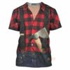 Halloween Lumberjack All Over Printed T-shirt, Costume T-shirt