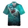 Ocean Shark Chest Pocket Short Sleeve Hawaiian Shirt