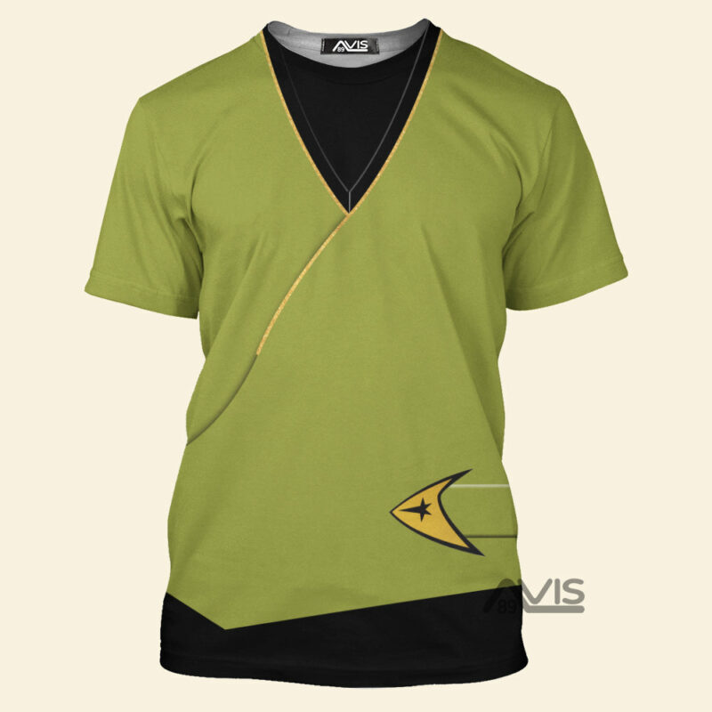 Star Trek TOS Kirk Green Tunic T-shirt, Costume T-shirt