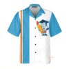 Cartoon Shark Chest Pocket Short Sleeve Hawaiian Shirt