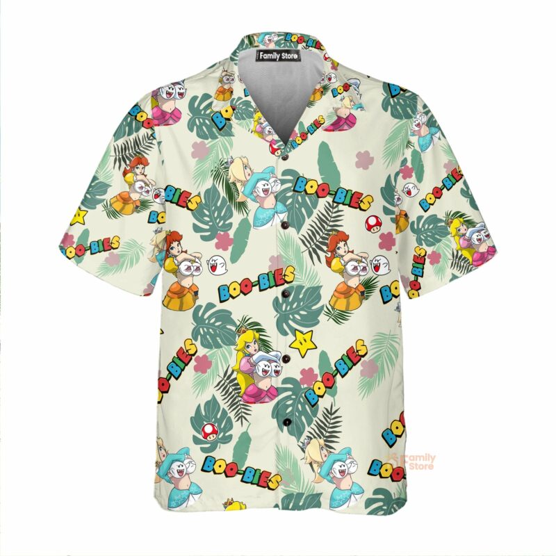 Super Mario Boo-Bies Pattern Hawaiian Shirt