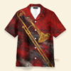 Red Jazz Trombone Art Hawaiian Shirt For Men & Women