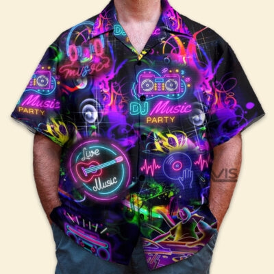 Life Is Better With DJ Neon Music Party Aloha Hawaiian Shirt